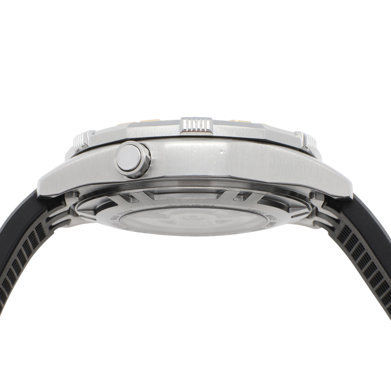 Exclusive Tag Heuer Stainless Steel 18K Rose Gold Aquaracer 500M WAJ2150 — Back View