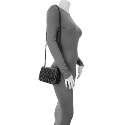 Exclusive Chanel Black Lambskin Mini Flap — Alternate View 7