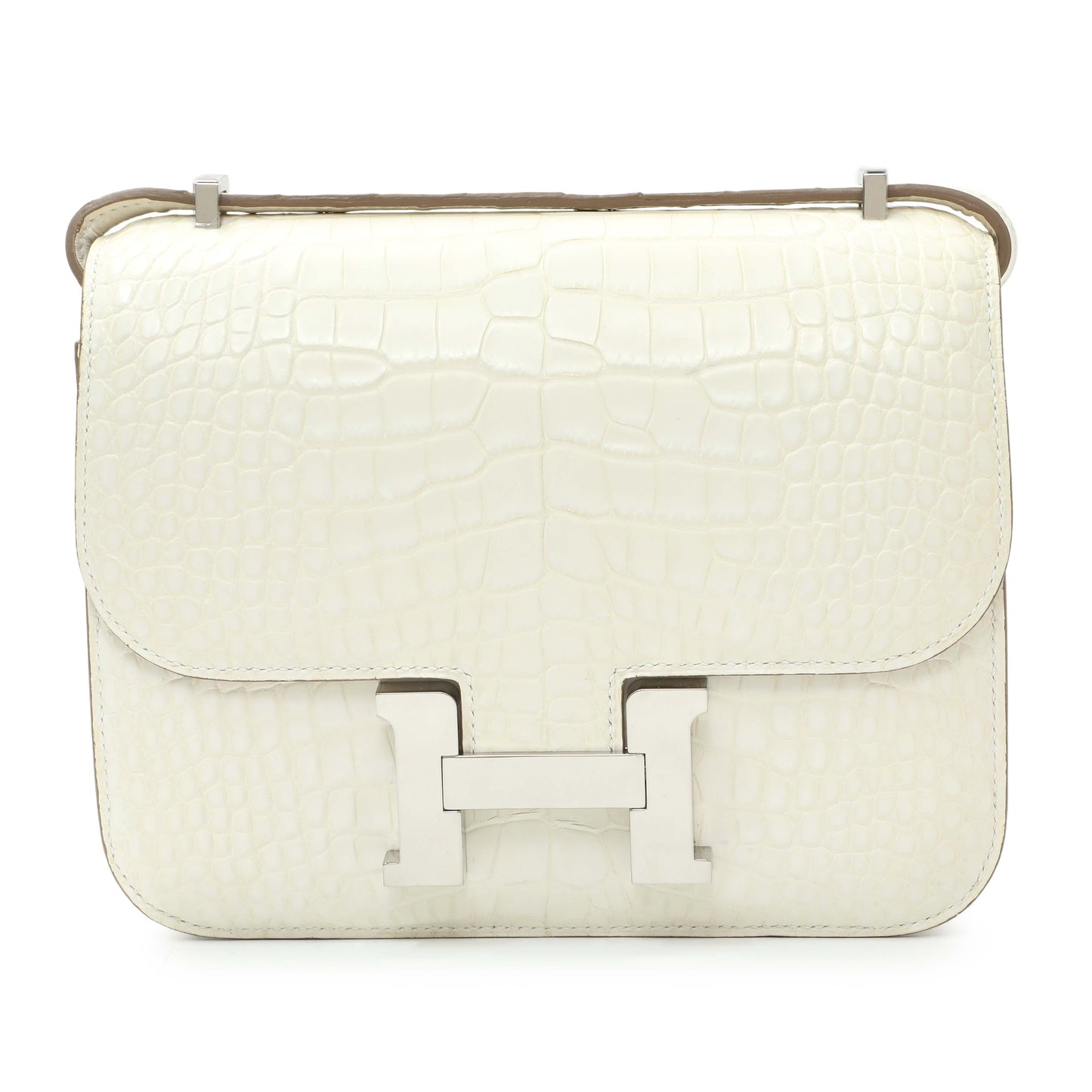 Exclusive Hermes Béton Matte Alligator Constance 18 — Side View