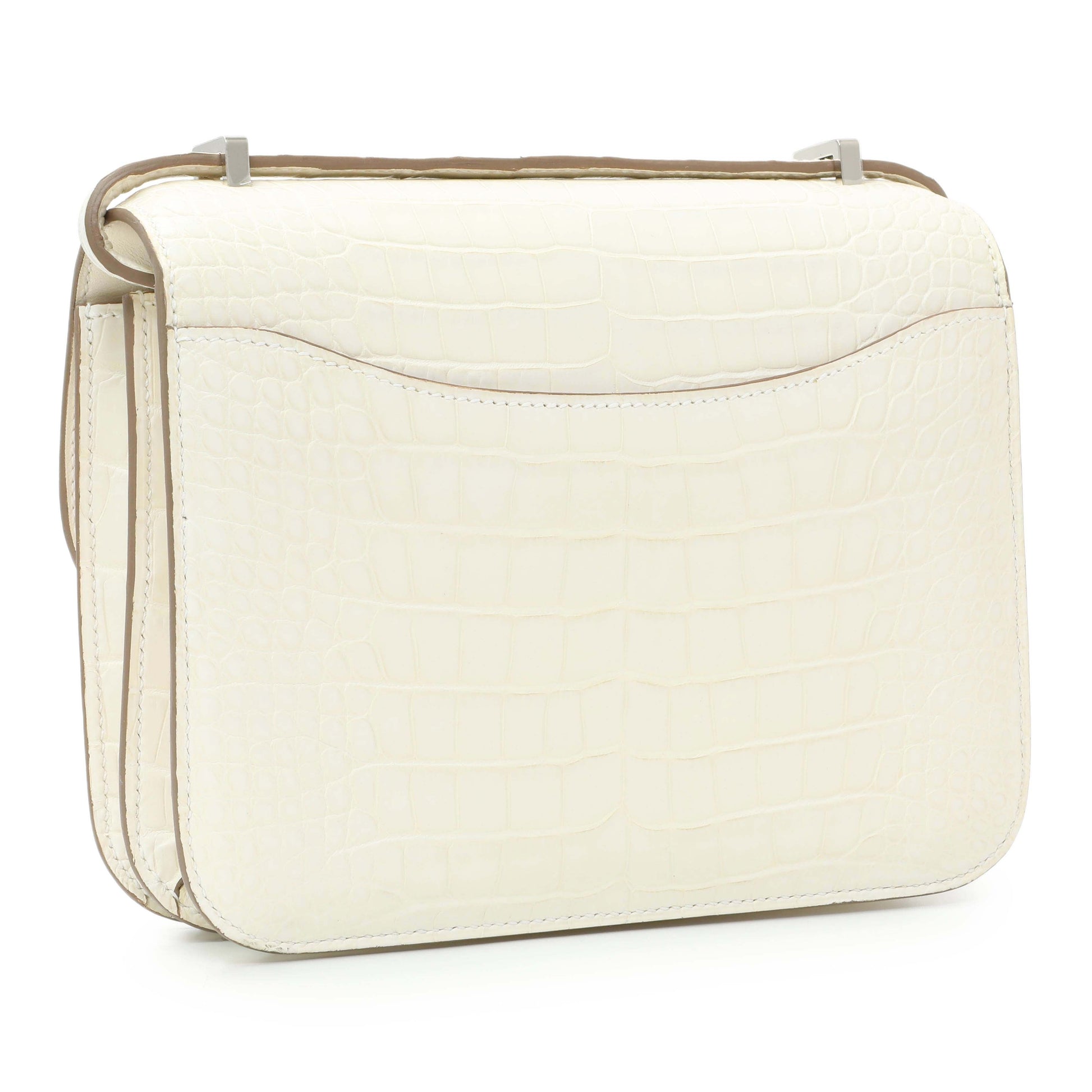 Exclusive Hermes Béton Matte Alligator Constance 18 — Back View