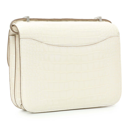 Exclusive Hermes Béton Matte Alligator Constance 18 — Back View