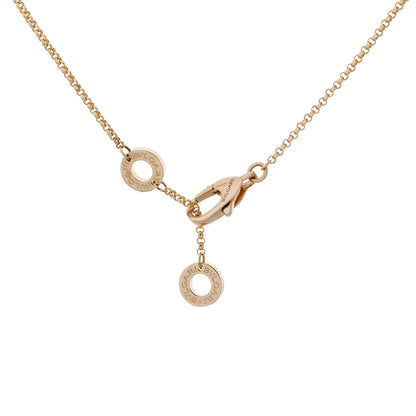 Exclusive Bulgari 18K Rose Gold Mother of Pearl Bvlgari Bvlgari Pendant Necklace — Side View