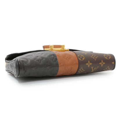 Exclusive Louis Vuitton Marine Monogram Blocks Pochette Plate Clutch — Back View