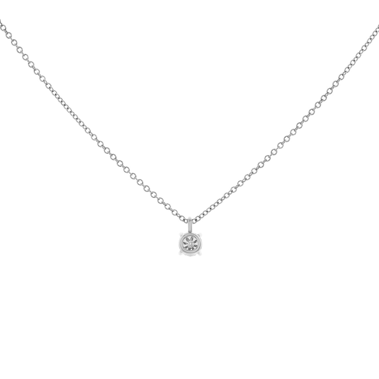 Exclusive Tiffany & Co. Platinum Solitaire Diamond Pendant — Side View