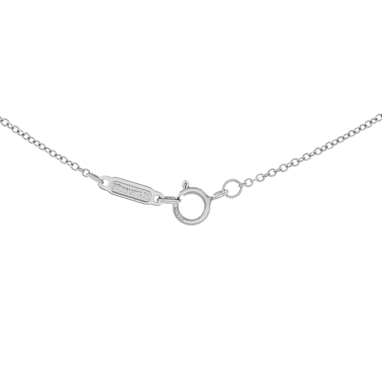Exclusive Tiffany & Co. Platinum Solitaire Diamond Pendant — Back View