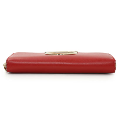 Exclusive Salvatore Ferragamo Red Calfskin Continental Wallet — Back View