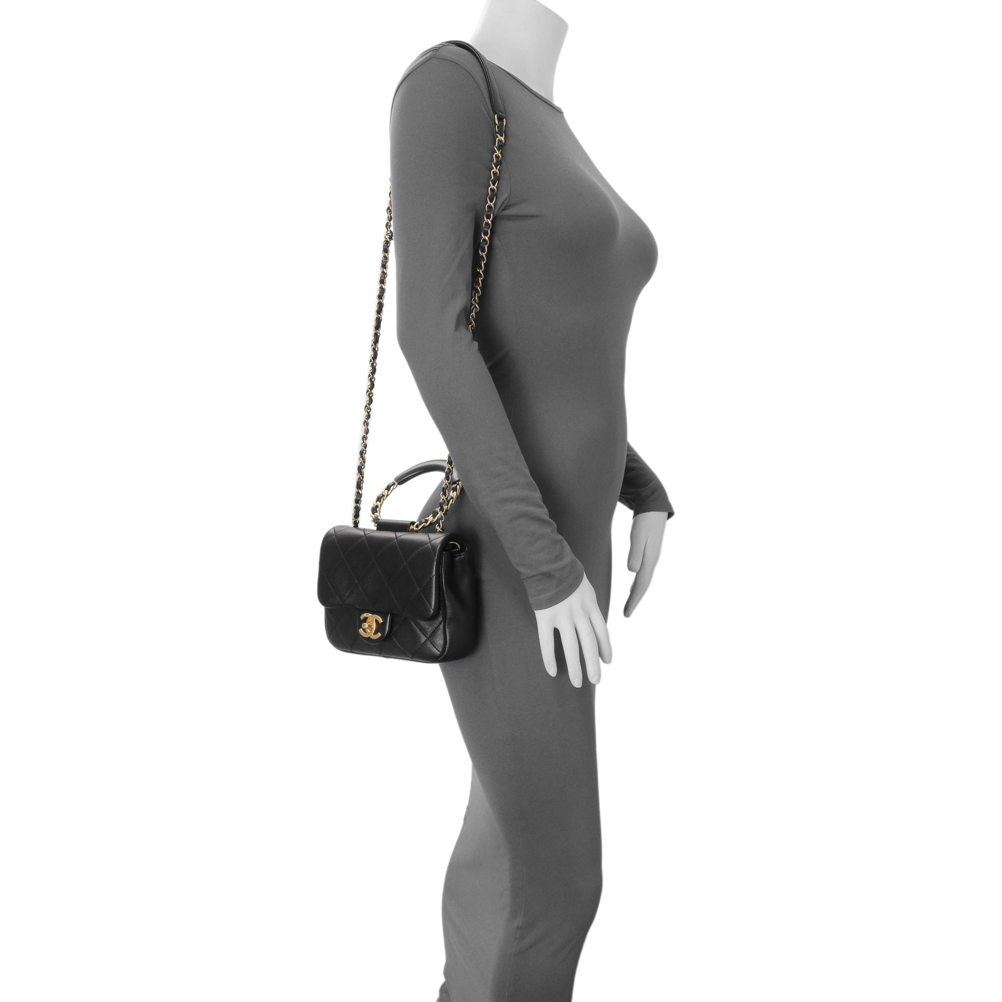 Exclusive Chanel Black Quilted Lambskin In The Loop Flap — Alternate View 7