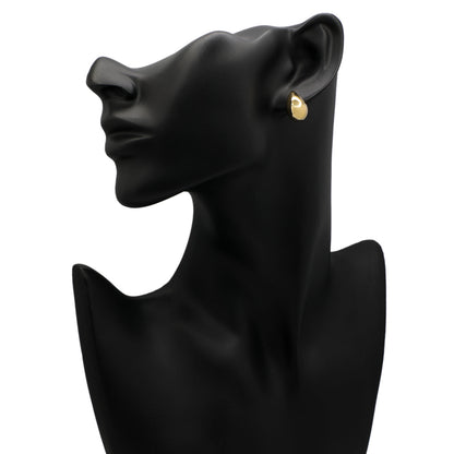 Exclusive 18K Yellow Gold Teardrop Earrings — Back View
