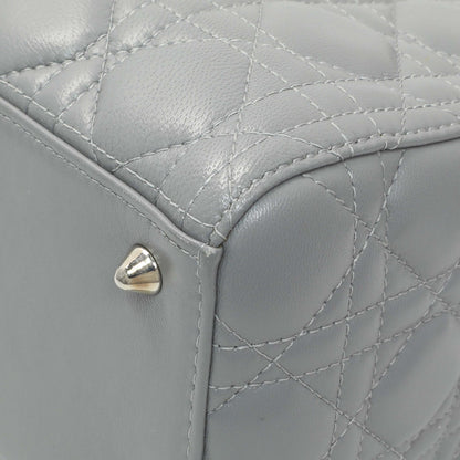 Exclusive Christian Dior Grey Lambskin Cannage Medium Lady Dior — Alternate View 7