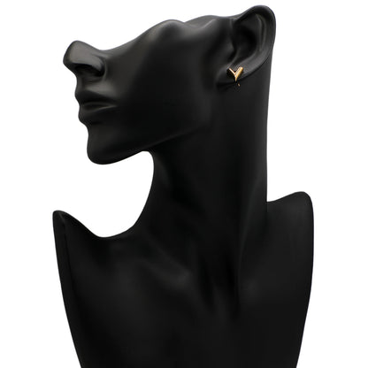 Exclusive Louis Vuitton Essential V Stud Earrings — Back View
