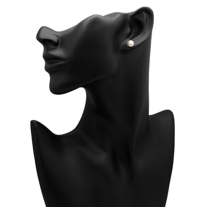 Exclusive Tiffany & Co. 18K White Gold Signature Pearl Earrings — Back View