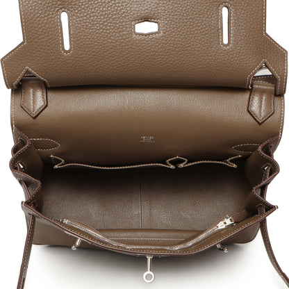 Exclusive Hermes Etoupe Taurillon Clemence Jypsiere 31 — Alternate View 8