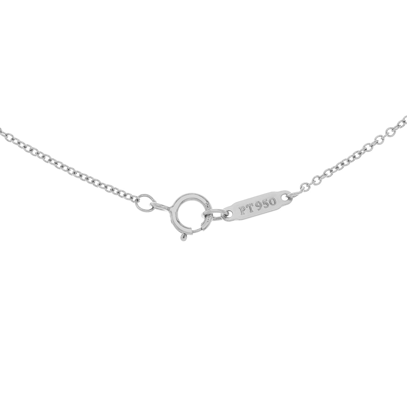 Exclusive Tiffany & Co. Platinum 0.46 Carat Medium Victoria Pendant Necklace — Top View