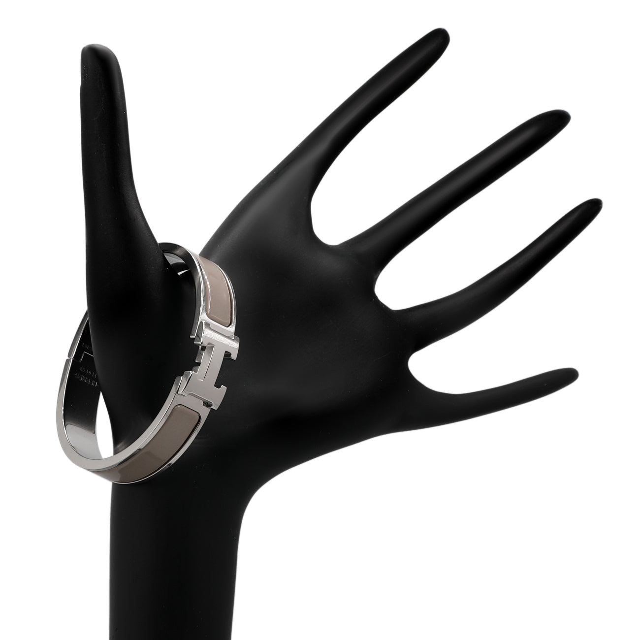 Exclusive Hermes Marron Glace Enamel Clic H Bracelet — Back View