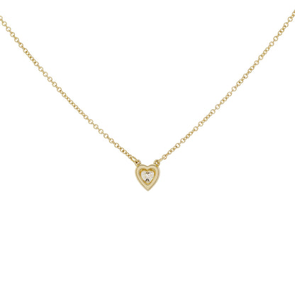 Exclusive Tiffany & Co. 18K Yellow Gold Diamonds by the Yard Heart Necklace — Side View