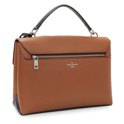 Exclusive Louis Vuitton Caramel Creme Black Soft Calfskin My Lockme Top Handle — Side View
