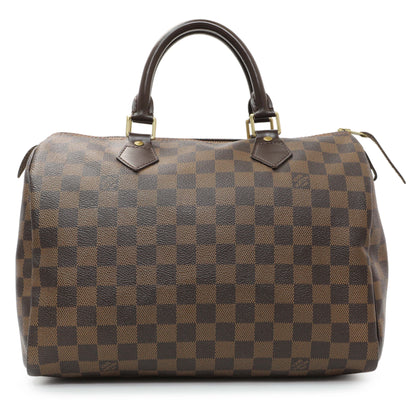 Exclusive Louis Vuitton Damier Ebene Speedy 30 — Front View