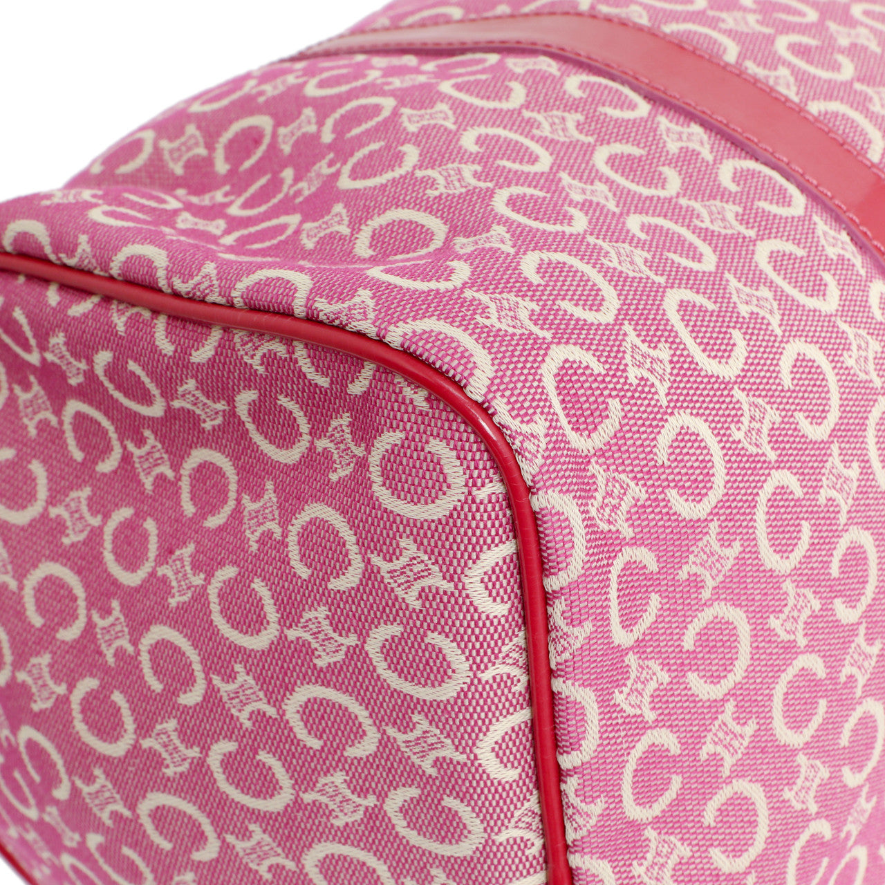 Exclusive Celine Pink Denim Macadam Boston Bag — Alternate View 8