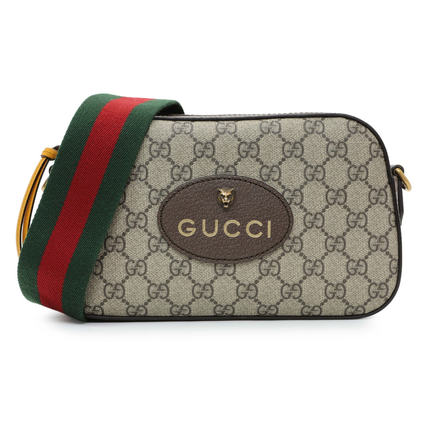 Exclusive Gucci GG Supreme Monogram Web Neo Vintage Shoulder Bag — Front View