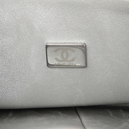 Exclusive Chanel Silver Quilted Calfskin Medium Classic Double Flap — Alternate View 11