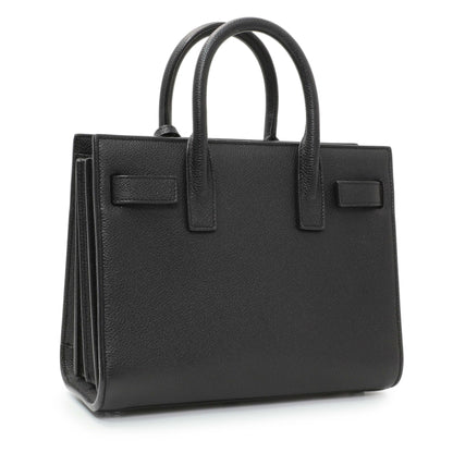 Exclusive Saint Laurent Black Grained Calfskin Nano Sac De Jour — Side View