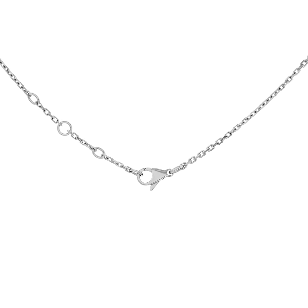 Exclusive Chanel 18K White Gold Diamond Ruban Short Necklace — Back View