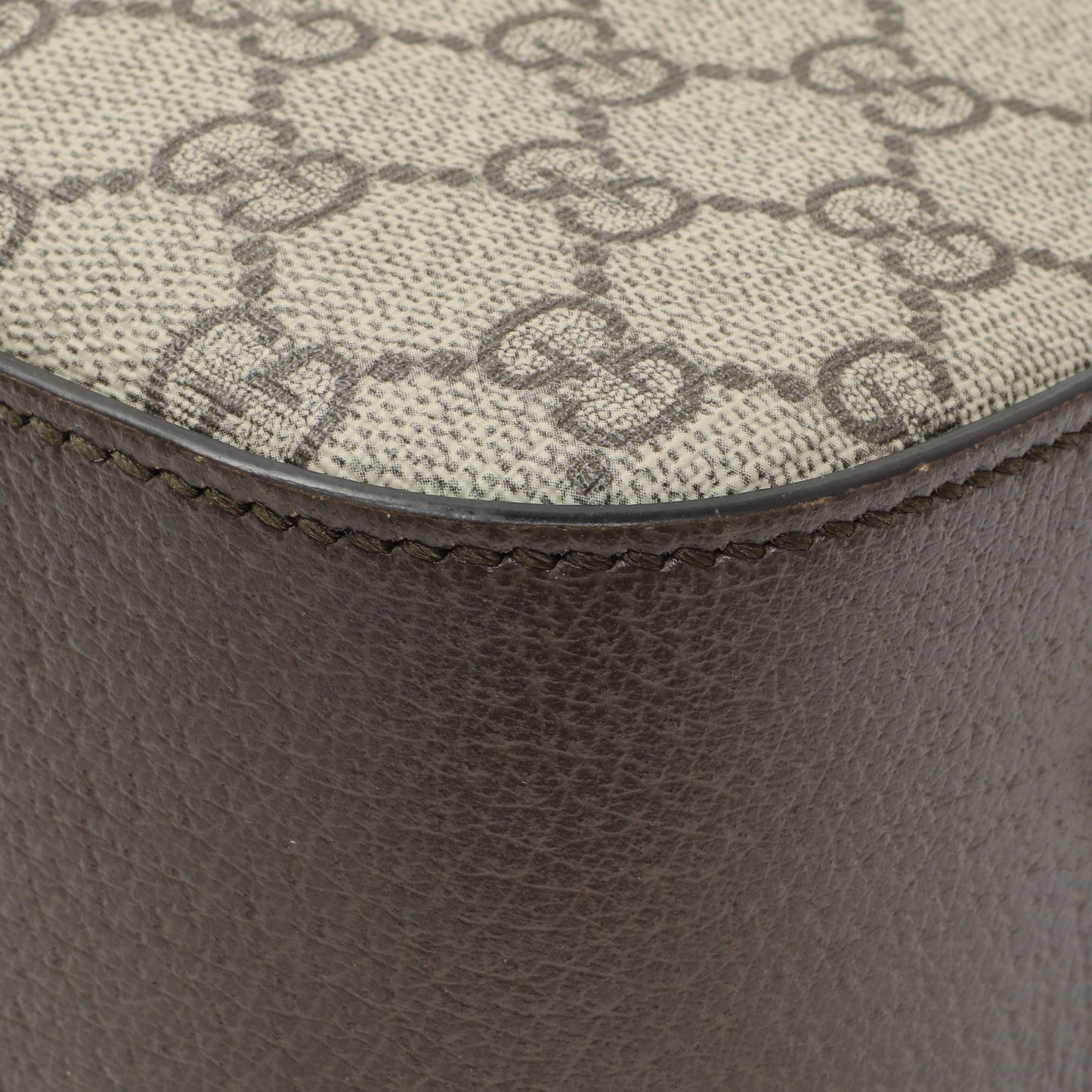 Exclusive Gucci GG Supreme Monogram Web Neo Vintage Shoulder Bag — Detail View