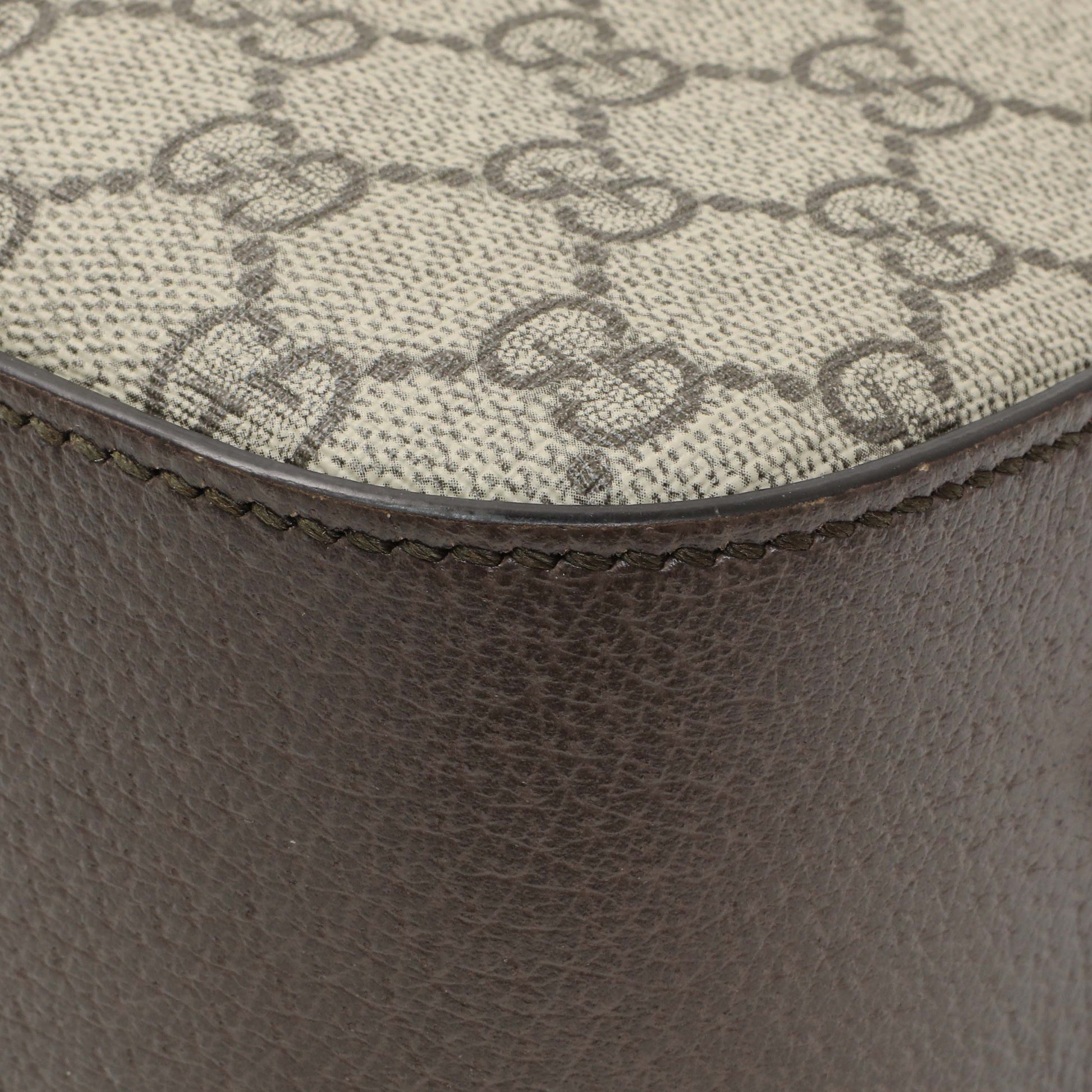 Exclusive Gucci GG Supreme Monogram Web Neo Vintage Shoulder Bag — Detail View