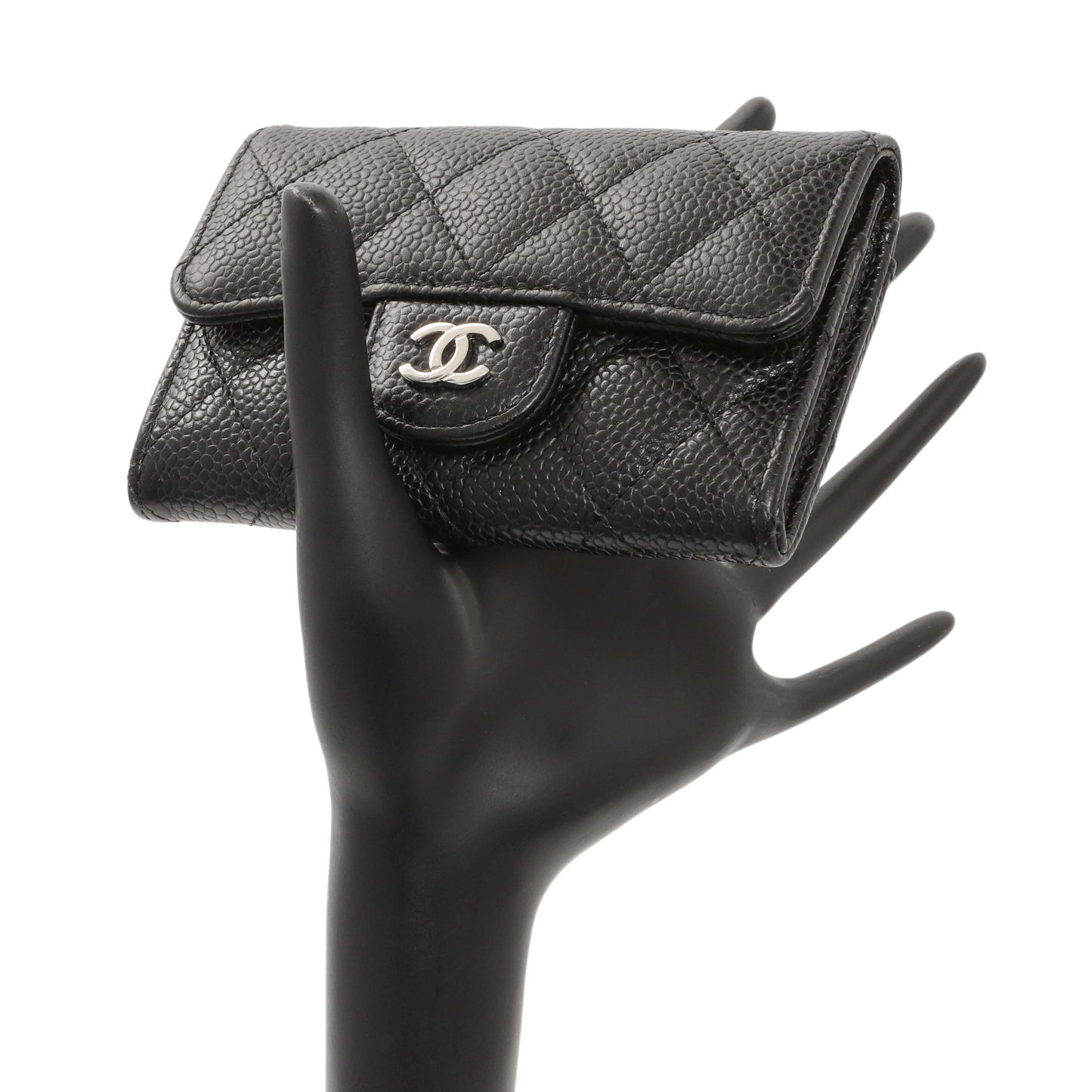 Exclusive Chanel Black Caviar Quilted Flap Card Holder Wallet — Alternate View 7