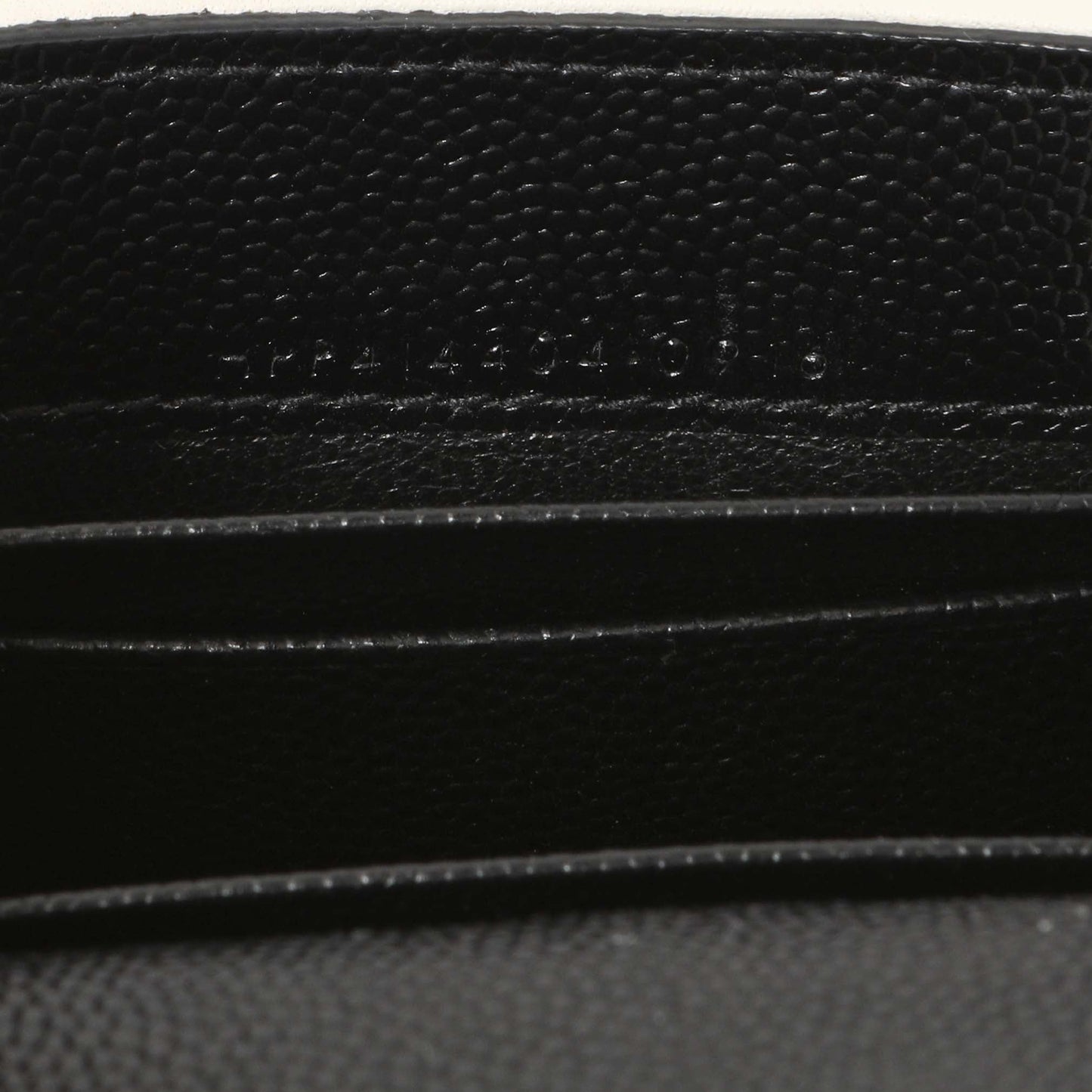 Exclusive Saint Laurent Black Grain De Poudre Matelasse Chevron Monogram Envelope Wallet — Lifestyle View