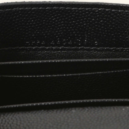 Exclusive Saint Laurent Black Grain De Poudre Matelasse Chevron Monogram Envelope Wallet — Lifestyle View