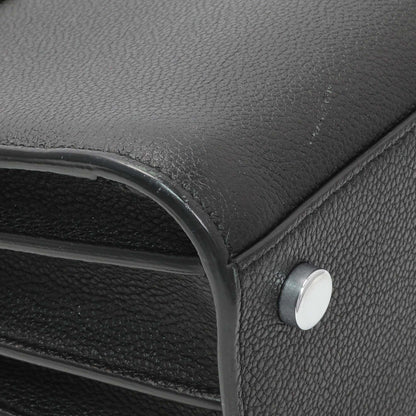 Exclusive Saint Laurent Black Grained Calfskin Nano Sac De Jour — Top View