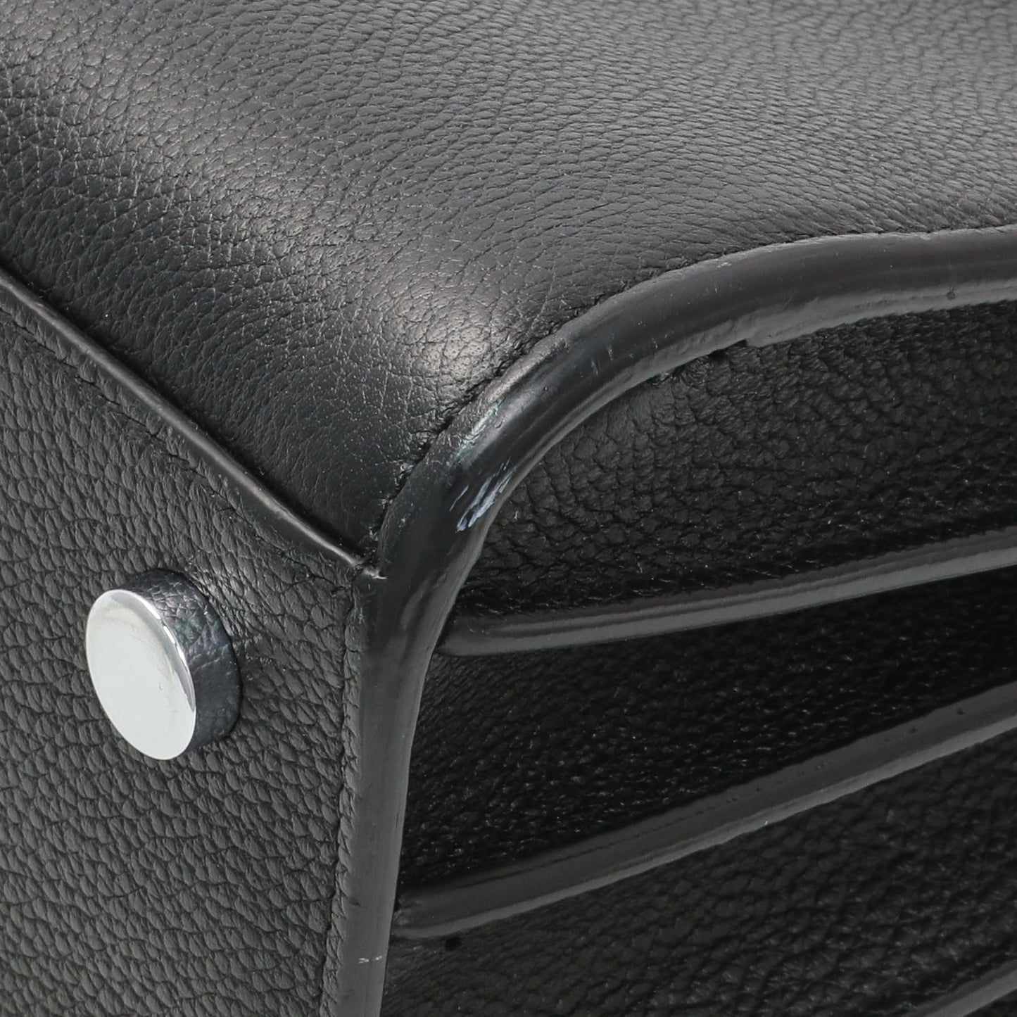 Exclusive Saint Laurent Black Grained Calfskin Nano Sac De Jour — Detail View