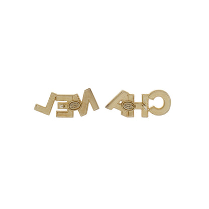 Exclusive Chanel Crystal Cha-Nel Earrings — Side View