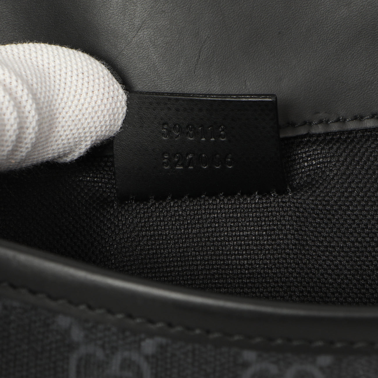 Exclusive Gucci Black GG Supreme Monogram Belt Bag — Lifestyle View
