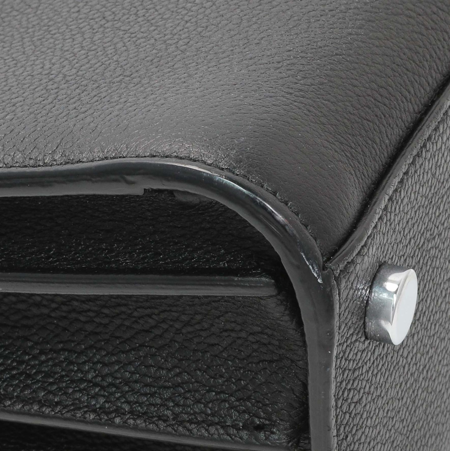 Exclusive Saint Laurent Black Grained Calfskin Nano Sac De Jour — Lifestyle View