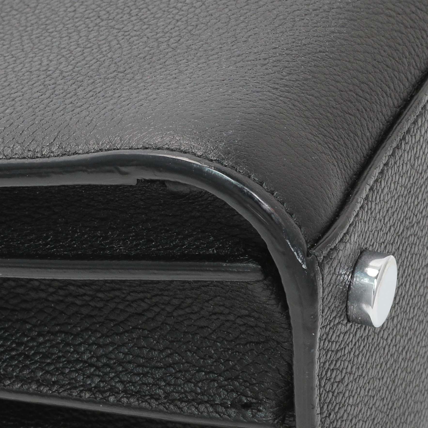 Exclusive Saint Laurent Black Grained Calfskin Nano Sac De Jour — Lifestyle View
