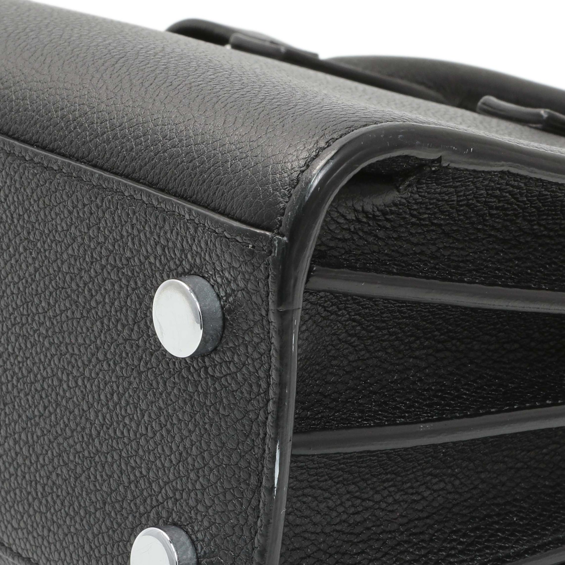 Exclusive Saint Laurent Black Grained Calfskin Nano Sac De Jour — Alternate View 7