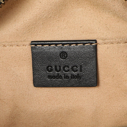 Exclusive Gucci Black Calfskin Matelasse Small GG Marmont Chain Shoulder Bag — Detail View