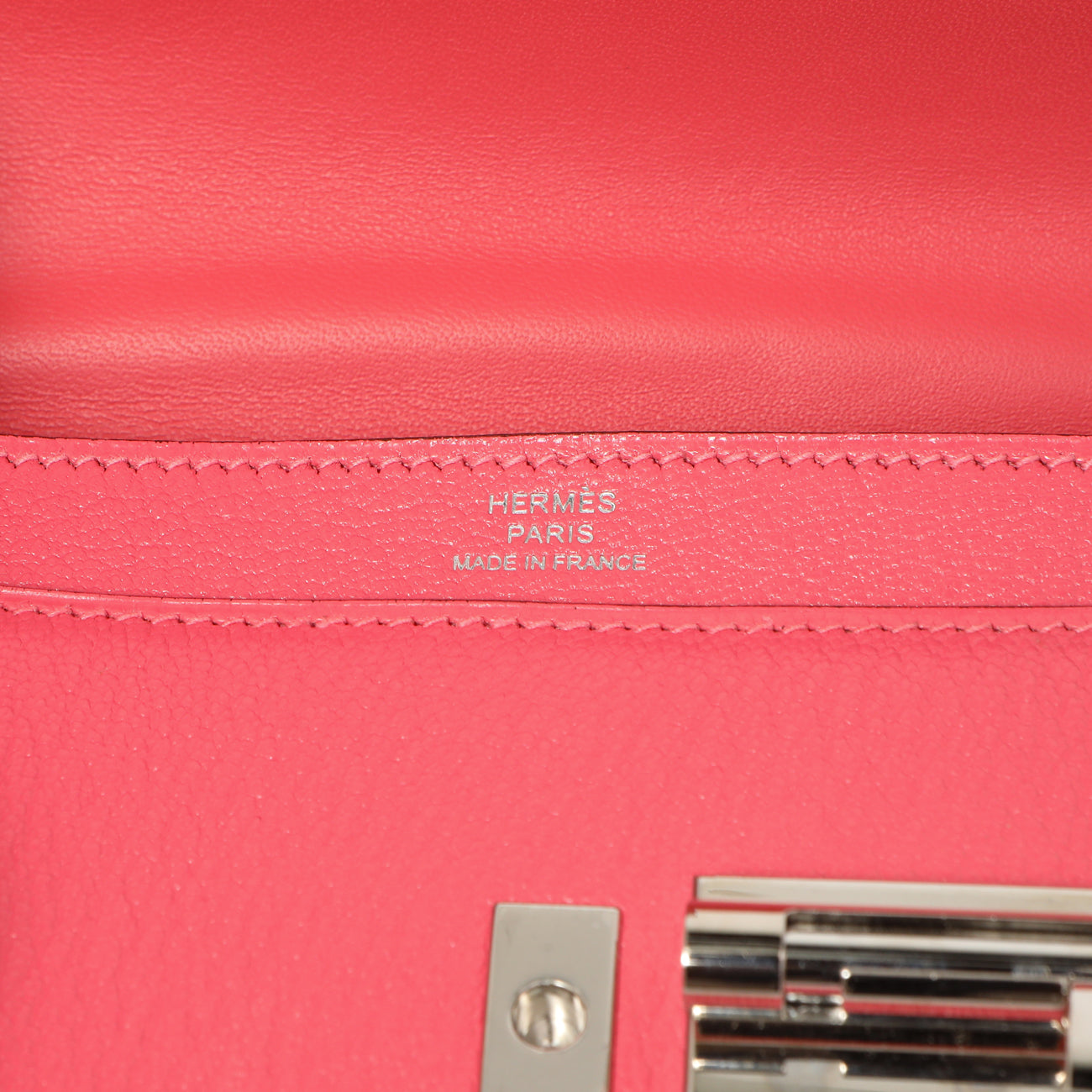 Exclusive Hermes Rose Azalee Chevre Mysore Mini Verrou Chaine — Alternate View 9