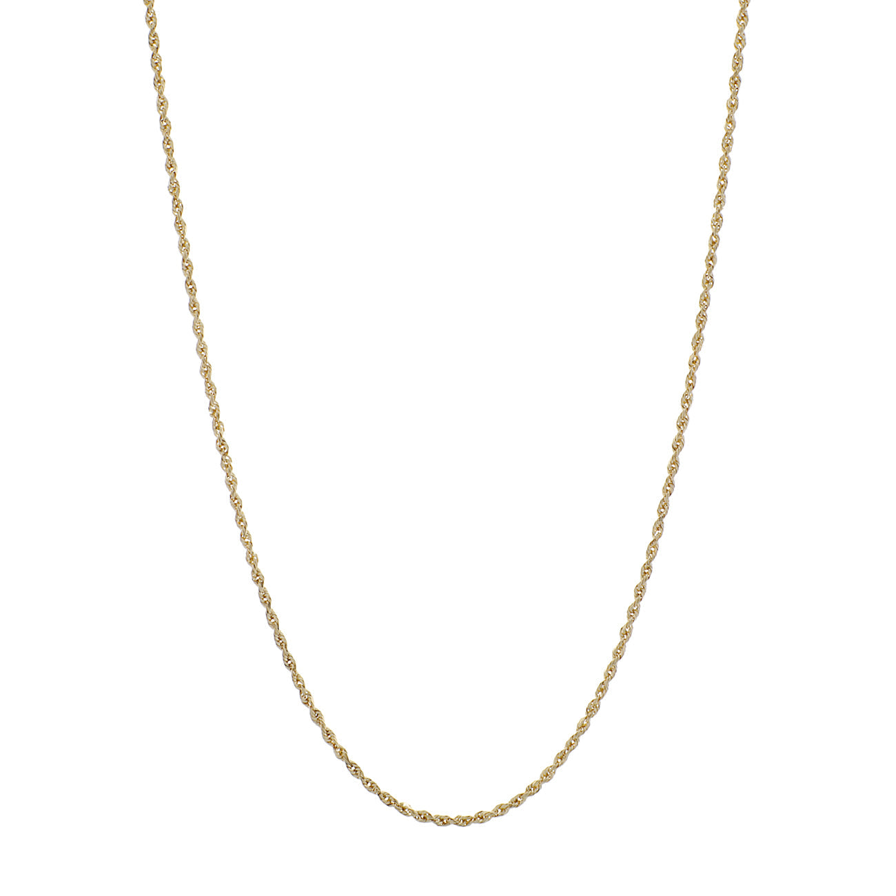 Exclusive 10K Yellow Gold Rope Chain — Front View