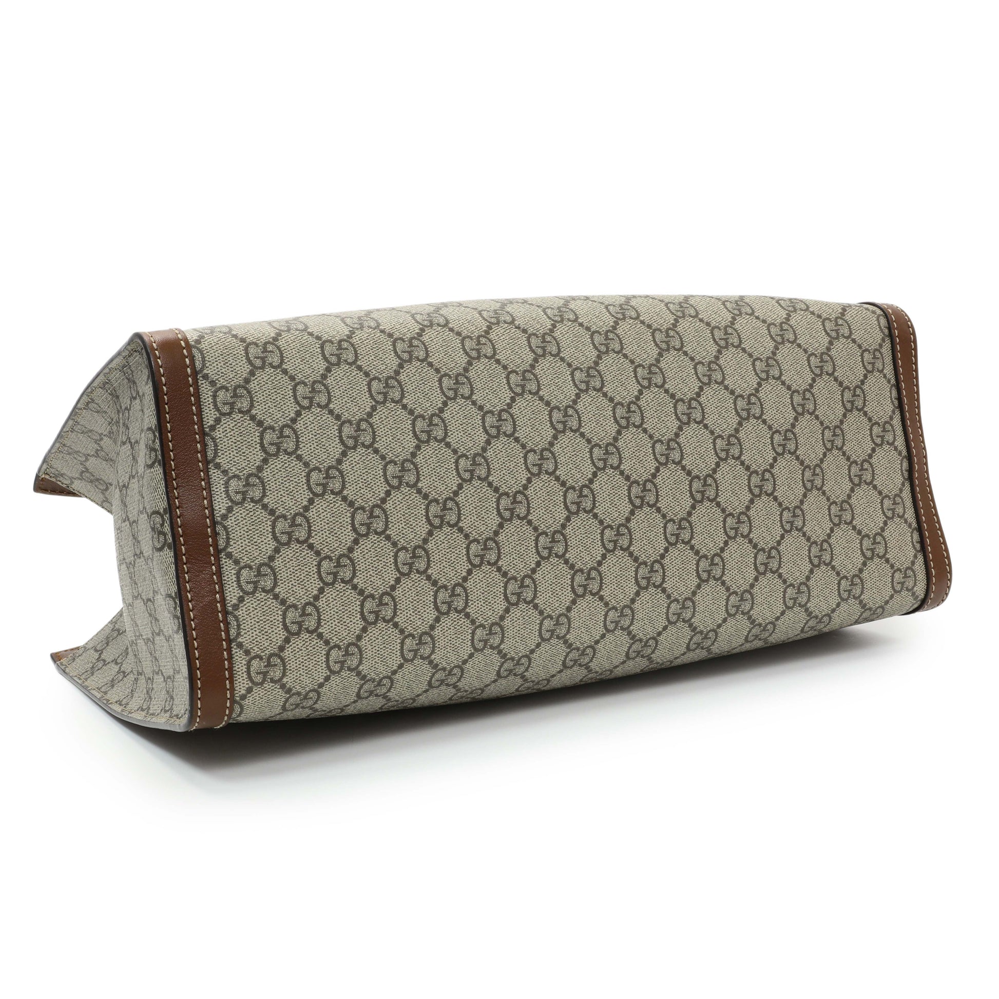 Exclusive Gucci GG Supreme Monogram Medium Padlock Tote — Back View