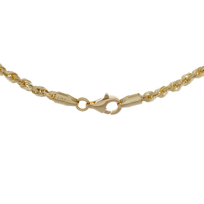 Exclusive 10K Yellow Gold Rope Chain — Side View