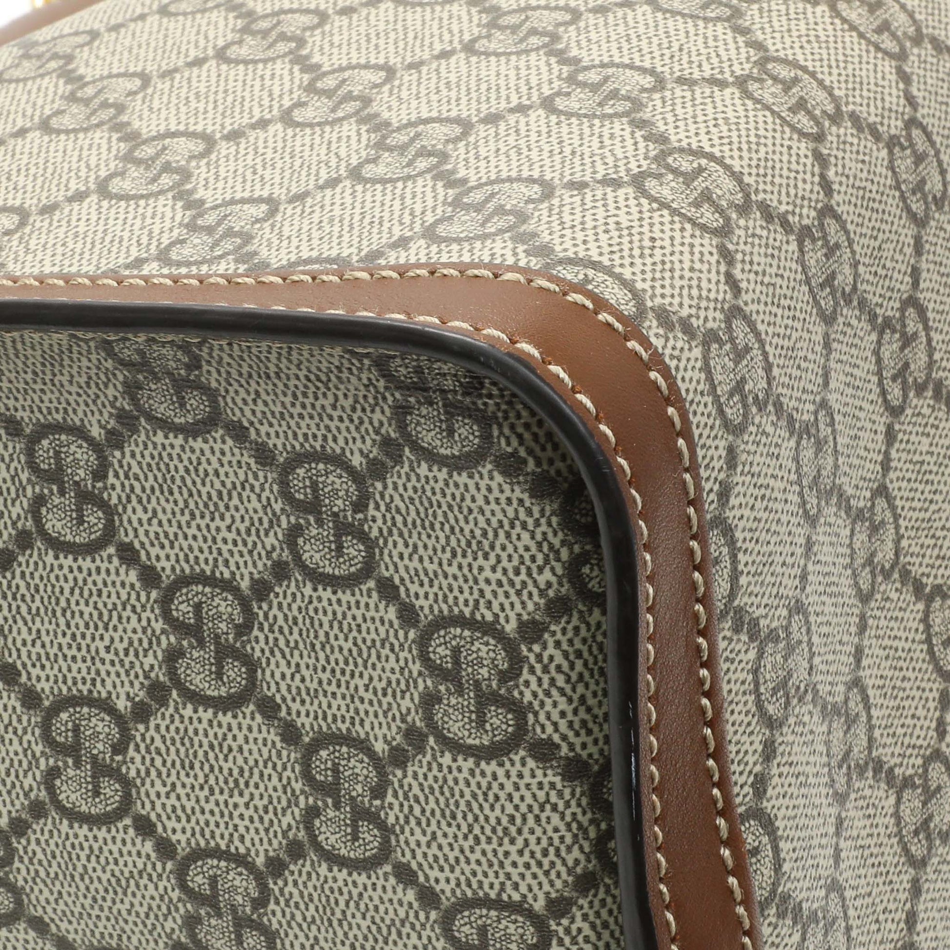 Exclusive Gucci GG Supreme Monogram Medium Padlock Tote — Lifestyle View