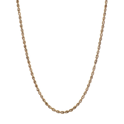 Exclusive 10K Yellow Gold Rope Chain — Front View