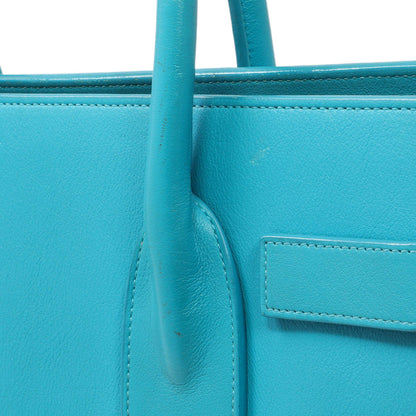 Exclusive Saint Laurent Blue Calfskin Small Sac De Jour — Alternate View 13