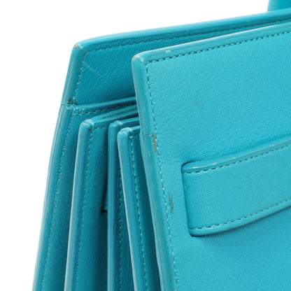 Exclusive Saint Laurent Blue Calfskin Small Sac De Jour — Alternate View 12
