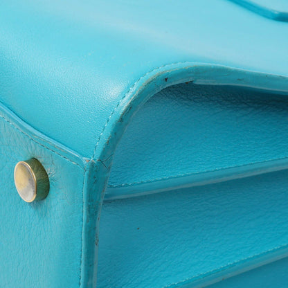 Exclusive Saint Laurent Blue Calfskin Small Sac De Jour — Detail View