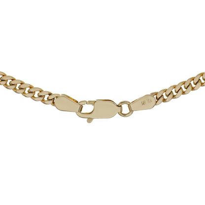 Exclusive 10K Yellow Gold Italian Curb Chain — Side View