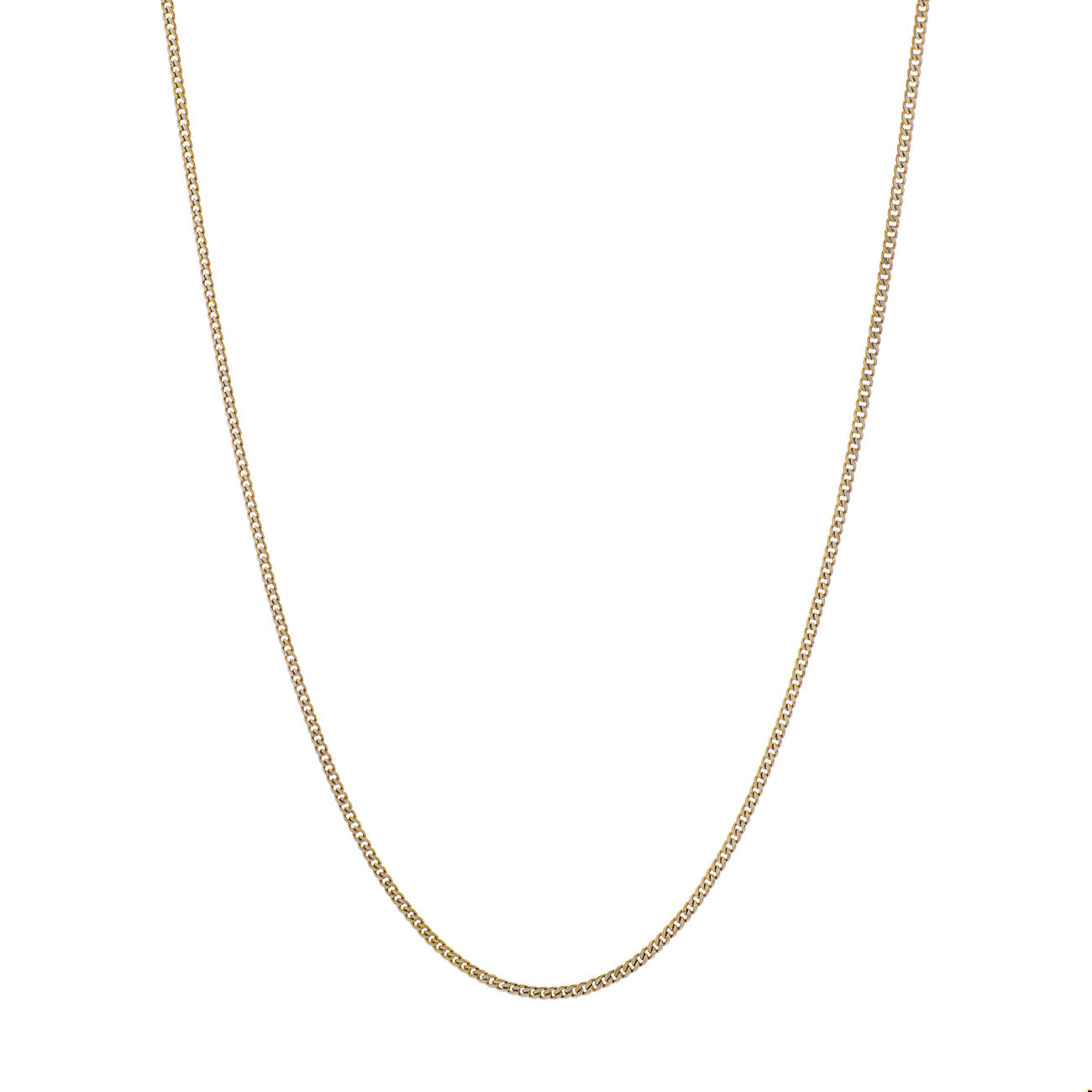 Exclusive 10K Yellow Gold Italian Curb Chain — Front View